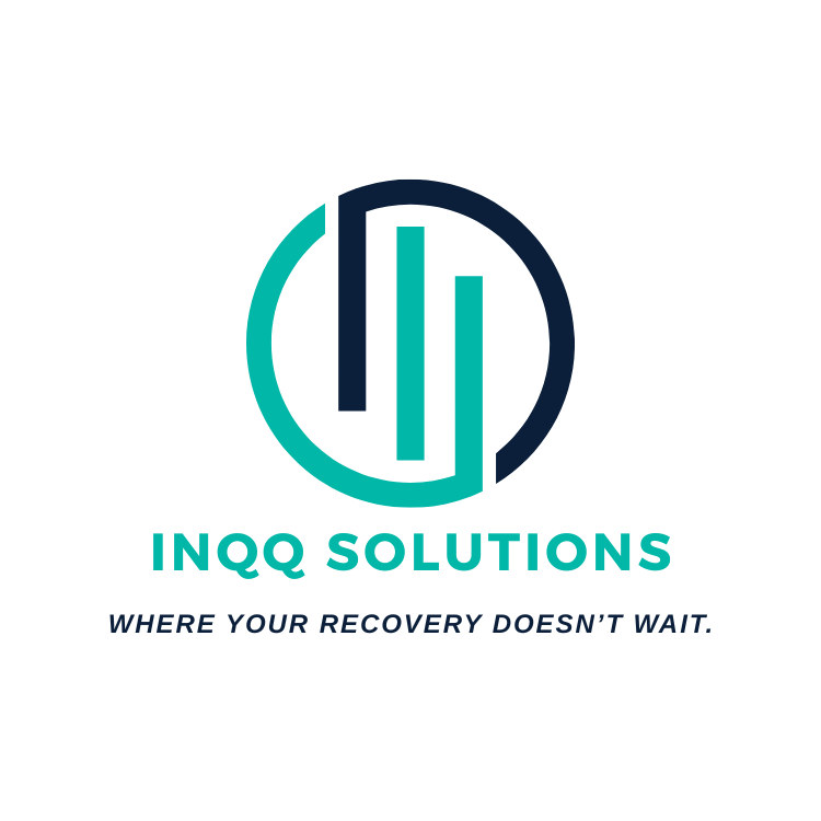 orange blue modern business solution logo